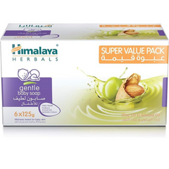 Himalaya Gentle Baby Soap | No Parabens, Phthalates & Synthetic Colors Gently Cleanses Skin -125g X 6