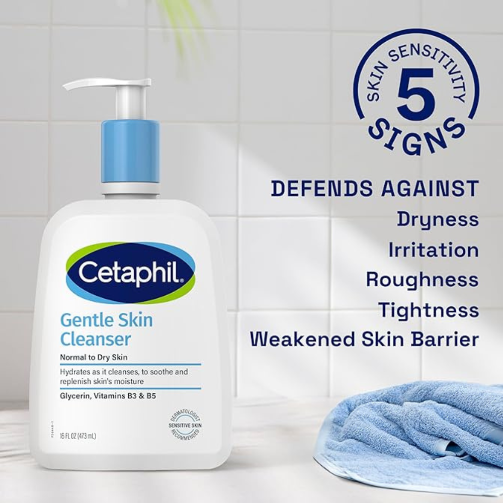Cetaphil Face Wash by Cetaphil, Hydrating Gentle Skin Cleanser for Dry to Normal Sensitive Skin, NEW 20 oz, Fragrance Free, Soap Free and Non-Foaming