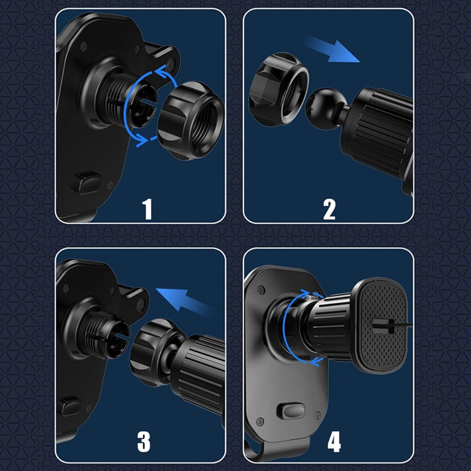 NEXORA Car Phone Holder Mount for Transversal/Vertical Vent, [Upgraded Never Fall Metal Clip] Handsfree Cell Phone Holder for Car, Compatible With All Phones