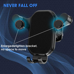 NEXORA SR Car Phone Holder Mount for Transversal/Vertical Vent, [Upgraded Never Fall Metal Clip] Handsfree Cell Phone Holder for Car, Compatible With All Phones