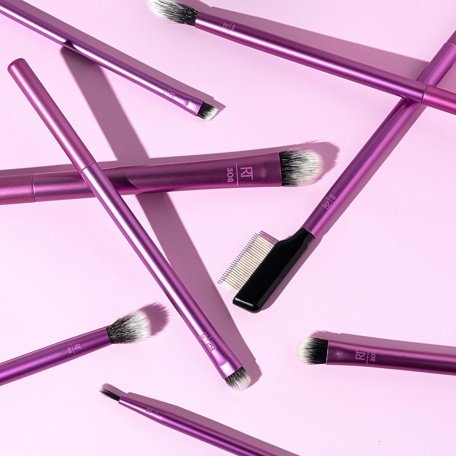 Real Techniques Everyday Eye Essentials Eyeshadow Brush Set, No Colour, 8 Count