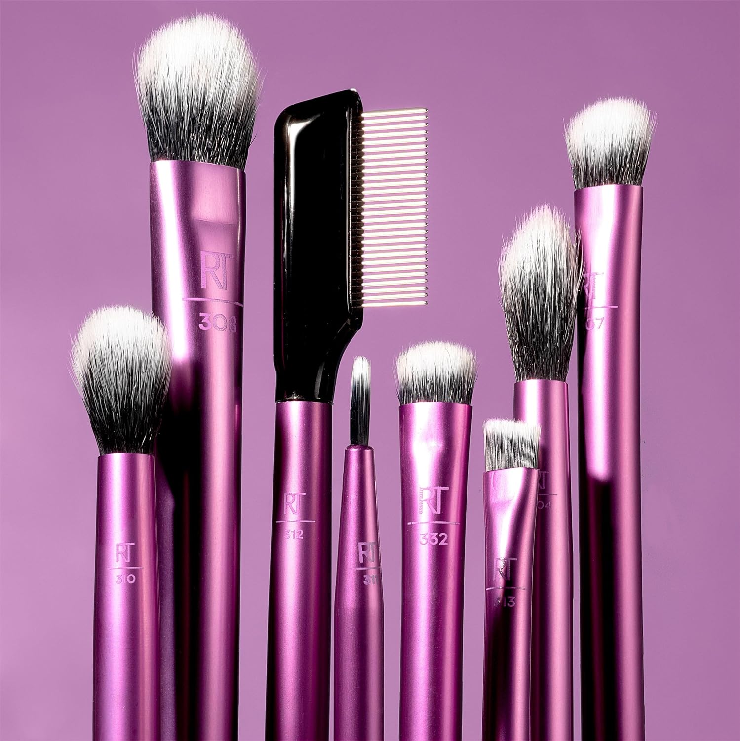 Real Techniques Everyday Eye Essentials Eyeshadow Brush Set, No Colour, 8 Count