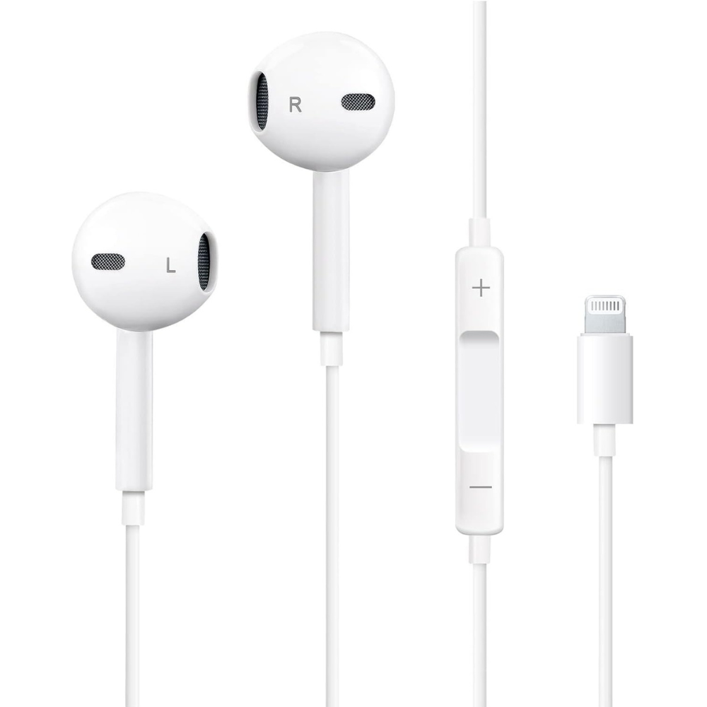iPhone Headphones, [MFI Certified] Earphones Wired Stereo Sound Earbuds with Microphone and Volume Control, Compatible with iPhone 14/13/12/SE/11/XR/XS/X/7/7 Plus/8/8P, Supports All iOS Systems,White